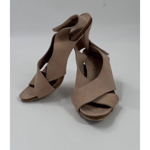 Pedro Garcia Libby Suede Cross Strap Heeled Sandals Size 38 or 8 - Picture 2 of 12